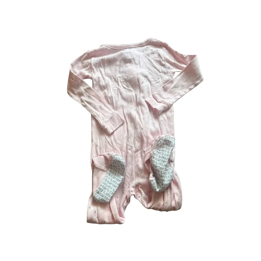 Carter's Girls 2T Pink Swan Footed Pajamas Sleeper Zip One Piece